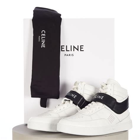 celine high sneaker ct-03 with scratch in calfskin optic white|SNEAKERS WOMEN .